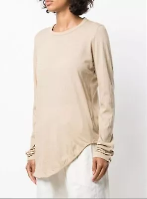 Bassike Scoop Neck Long Sleeve Shirt Organic Cotton S • $45