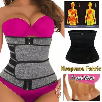 $9.99 • Buy Women Waist Trainer Vest Gym Slimming Adjustable Sauna Sweat Belt Body Shaper AU