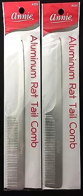 Brand New Lot Of 2 Annie Aluminum Rat Tail Comb #320  • $11.95