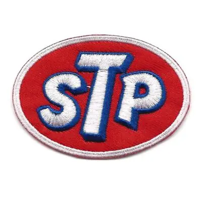 $6.95 • Buy STP IRON ON PATCH 2.75  Racing Race Car Motor Oil Red White Embroidered Applique