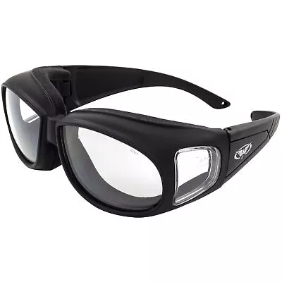 Motorcycle Night Riding Glasses Fits Over Rx Glasses Clear Padded • $14.99