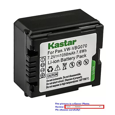 Kastar VW-VBG070 Replacement Battery Pack For Panasonic VDR-D50 VDR-D51 VDR-D210 • $12.99