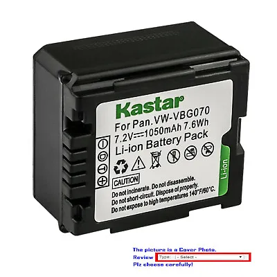 Kastar VW-VBG070 Replacement Battery Pack For Panasonic VW-VBG070A VW-VBG070-K • $30.99