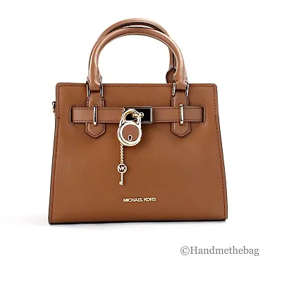 Michael Kors Hamilton Small Luggage Grained Leather Satchel Crossbody Bag • $134