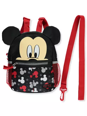 Disney Mickey Mouse Baby Harness Backpack - Red Navy Black • $27.99