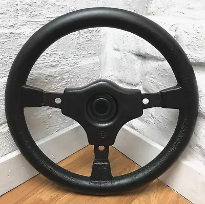 Genuine Raid 1 360mm Black Leather Steering Wheel. Retro Classic. NOS. 7B • $692.87