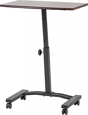 Height Adjustable Mobile Laptop Cart Ergonomic Standing Desk Rolling Workstatio • $65.99