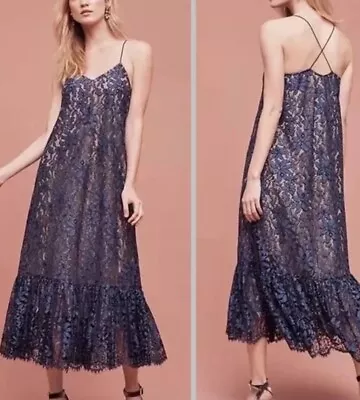 Anthropologie Moulinette Soeurs Celestial Lace Maxi Dress Size 6 • $39