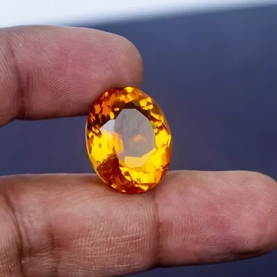 $15.99 • Buy 31.0 Ct Certified Natural Translucent Oval Cut Citrine Loose Gemstones Z-281