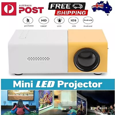 $79.99 • Buy Mini LED Projector Full HD 1080P Portable Video Movie Home Theater Cinema HDMI