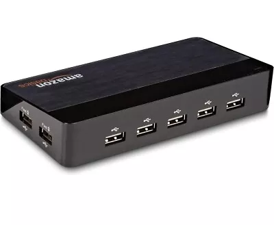 10-Port USB 2.0 Hub W/ 2 Fast Charging Port Power Adapter Charger Amazon Basics • $5.97