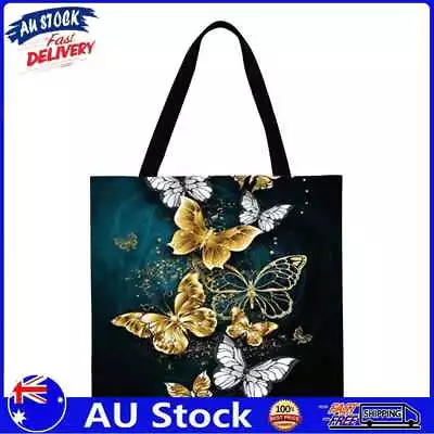 AU Butterfly Printed Shoulder Shopping Bag Casual Large Tote Handbag (40*40cm) • $9.79