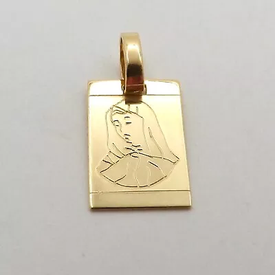 18k Gold Madonna Mother Of Sorrows Medal Charm Pendant New Italy 750 • $356.25