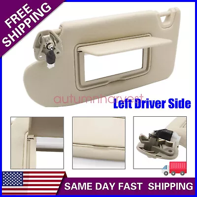 Sun Visor Driver Side With Light Mirror Beige For 2014 2015 2016 Nissan Altima • $19.69