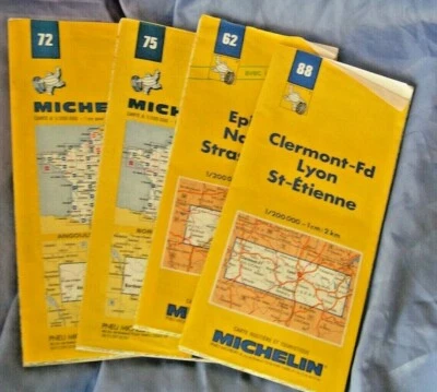 £4 • Buy Maps Michelin France Number 72,75,62 And 88 Useful Motoring Travel Job Lot