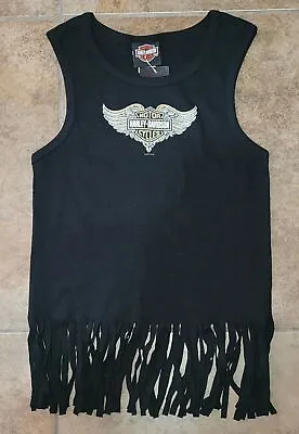 Harley Davidson  Premium Fringed Sleeveless Tank Top Shirt [new] • $19.99