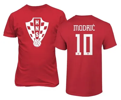 Croatia Soccer #10 Luka Modric World Football Fans Adult And Youth T-Shirt • $26.48