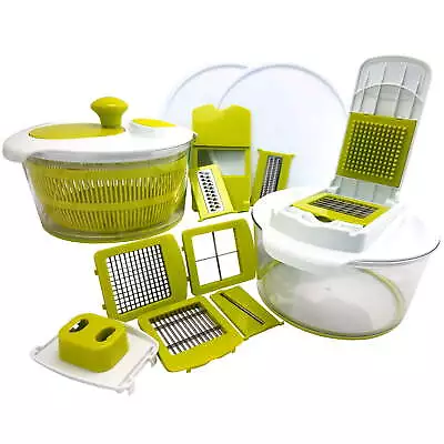 10-in-1 Multi-Use Salad Spinning Slicer Dicer And Chopper • $26.12