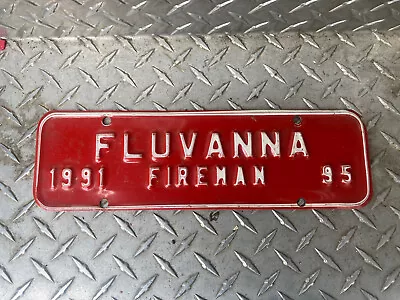 $94.95 • Buy Fluvanna Virginia Va Fire Department License Plate Town Tag Topper Badge Fireman