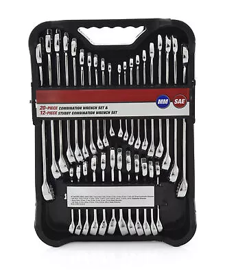 32-Piece Combination Wrench Set Metric & SAE • $30.29