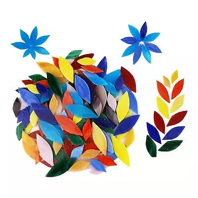 200x Mixed Colors Petal Mosaic Tiles Hand-Cut Art Crafts Pots Decoration • £21