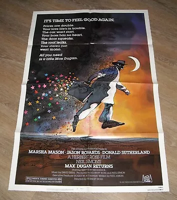 1983 Max Dugan Returns 1 Sheet Movie Poster Neil Simon Jason Robards • $14.99