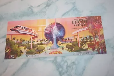 Vintage 1981 Walt Disney World Epcot Commemorative Ticket For Opening • $12