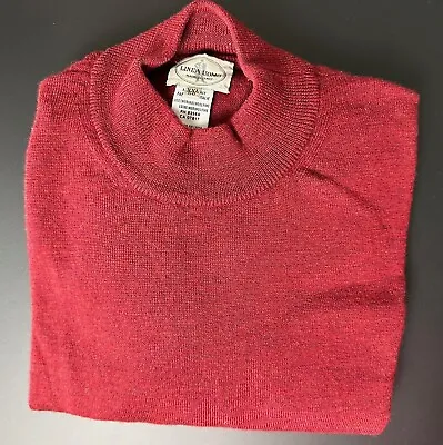 Linea Uomo Vintage Red Mock Turtleneck Merino Wool Mens Sweater Size XXL IT56 • $19