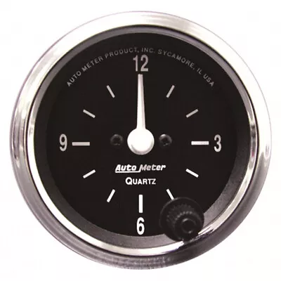 Auto Meter 2-1/16 12-Volt Electric Clock - Black • $153.75