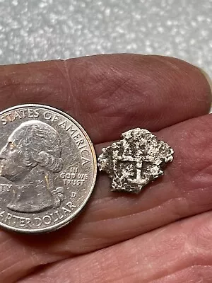 NICE Affordable 1600's Spain 1/2 Reale .931 Solid Silver Cob Treasure Era #BB • $14.99