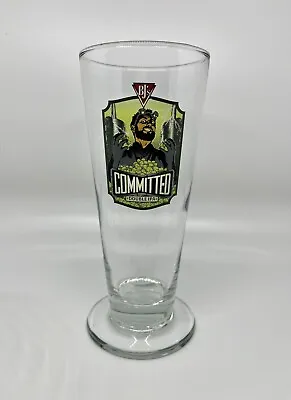 Committed Double IPA Pint Beer Glass BJ'S BREWHOUSE Imperial Tulip Style Glass • $8.99