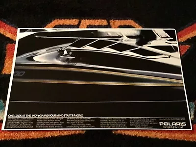 🏁 ‘84 POLARIS INDY 600 Snowmobile Poster  vintage Sled 600 Triple (Mind Racing) • $21.88