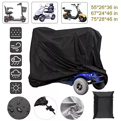 Heavy Duty Mobility Scooter Cover Wheelchair Waterproof From Dust Rain Sun Snow • $14.19