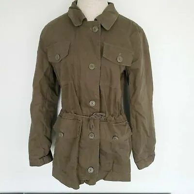 J. CREW Sz XS Boyfriend Fatigue Military Army Green Women's Utility Light Jacket • $18.99