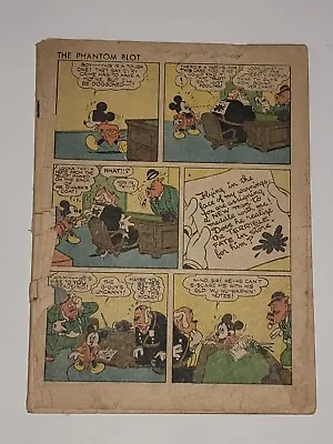 Four Color 16 Coverless Incomplete 1st Mickey Mouse Comic Book! • $799