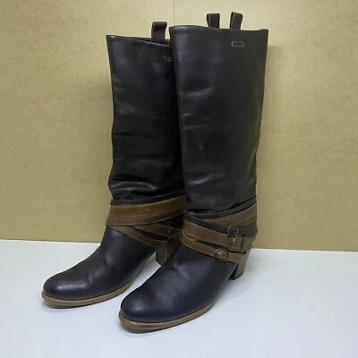 £42.99 • Buy Fly London Knee High Boots UK 7 EU 40 Leather With Buckle Heeled Shoes