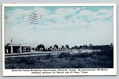 Beautiful Camp Broadway Apartments Midland Texas Ft. Worth El Paso Postcard • $10.97