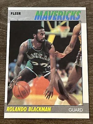 Rolando Blackman 1987 Mavericks 87-88 Fleer Basketball #12 Of 132 Pack Fresh • $1.02