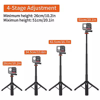 VRIG Camera Selfie Vlog Stick Tripod Stand Phone Holder Handheld For GoPro • $20.90