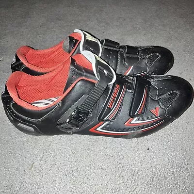 Vittoria Road Cycling Biking Shoes Made In Italy Red Black Size 45 • $40