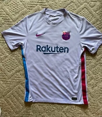 Nike Fcb Barcelona Football Soccer Shirt Jersey Size L Dri-fit Rakuten Preowned • $29.99