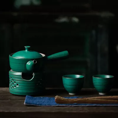 Ceramic Tea Cup Pottery Chinese Japanese Asian Tea Cup Home Kitchen Dark Green • £10.78