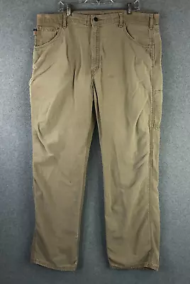 Carhartt Flame Resistant Pants Mens 40 X 34 Brown Loose Fit Cotton Work 1527 • $13.31