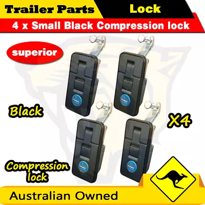 $49.99 • Buy 4x Small Black Compression Lock, Push Latch, Tool Box, RV, Canopy, Trailer Pop U