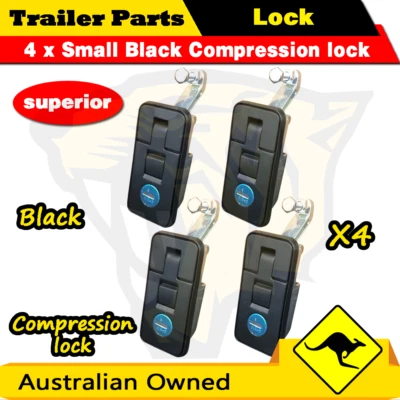 $49.99 • Buy 4x Small Black Compression Lock, Push Latch, Tool Box, RV, Canopy, Trailer Pop U