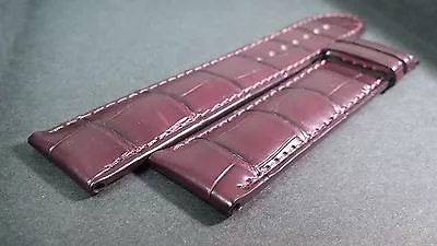 Genuine Montblanc Brown Alligator 22/20mm Regular Hand-stitched Lightly Pad • $225