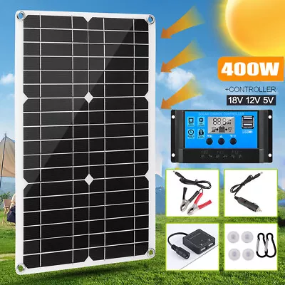 400 Watts Solar Panel Kit 100A 12V Battery Charger W/ Controller Caravan Boat RV • $26.99