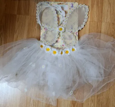 Monsoon Childrens Girls Dress Up Flower Fairy Wings Tutu Set 3 Years Plus • £10