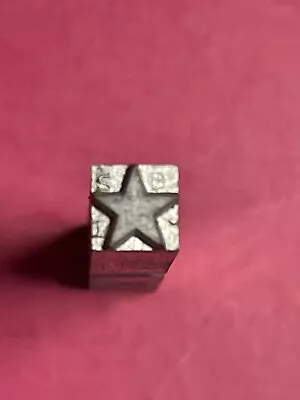£3.99 • Buy 1 X Metal Small Christmas STAR Printers Block Print Type Letterpress Asterisk