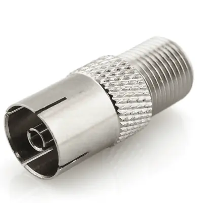 F Type Female To PAL Female Coaxial Coupler Adapter Nickel Plating Satellite PP • £1.99